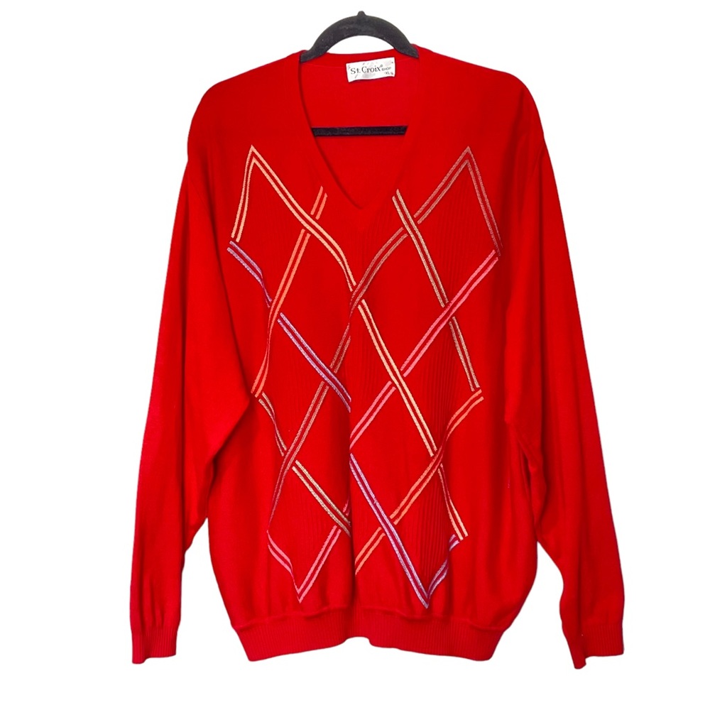St. Croix I Vintage Argyle Sweater‎